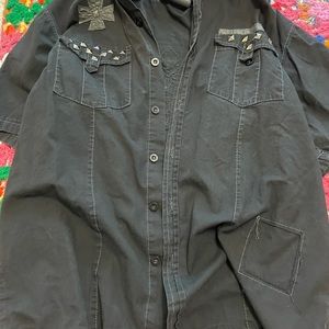 Black collared shirt